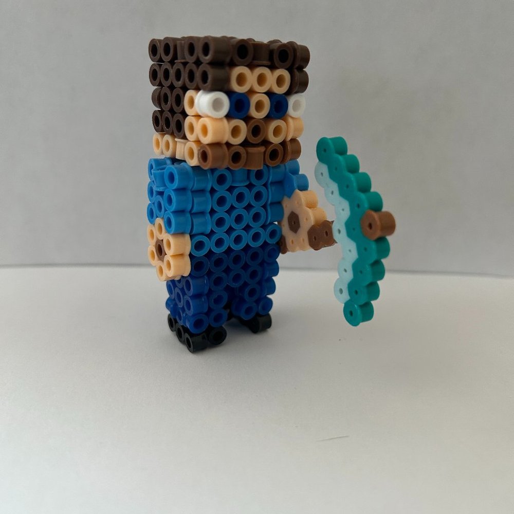3D Perler Bead Figurine of Steve